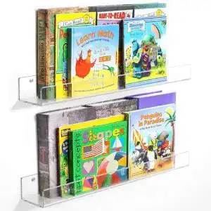 NIUBEE Wandregal aus Acryl – Floating Bücherregal für vielseitige Nutzung