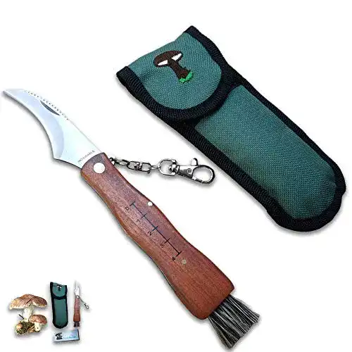 Pilzmesser Cuperinox mit Bürste und Einhandmesser-Funktion