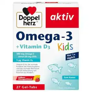 Doppelherz Omega-3 plus D3 Kids für Kinder, 27 Gel-Tabs