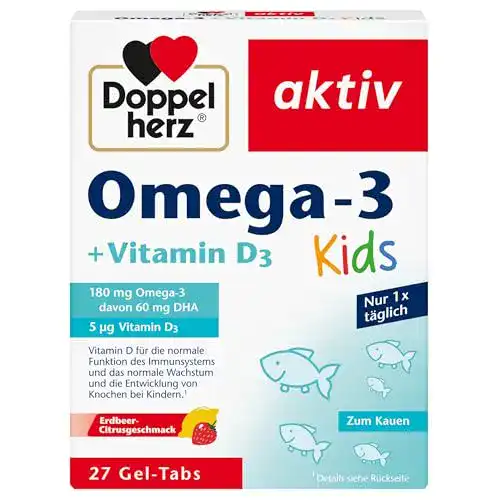 Doppelherz Omega-3 plus D3 Kids für Kinder, 27 Gel-Tabs