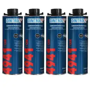 Unterbodenwachs Rejel Dinitrol 4941 4 x 1 Liter Dosen Schwarz