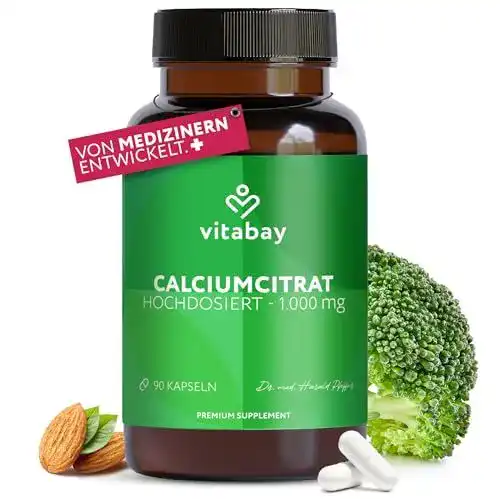 Calcium Vitabay 1000mg hochdosiert vegan 90 Kapseln