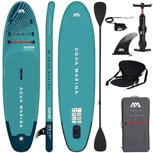 Aqua Marina Aufblasbares SUP Board mit Kajaksitz und Doppelpaddel