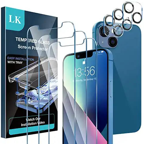 iPhone 13 Panzerglas LK Set mit 3+3 Stück Schutzglas für Kameraschutz