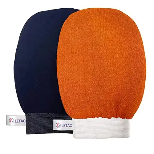 Peelinghandschuhe LETAO Set – 2 Stück für sanfte Körperpeelings