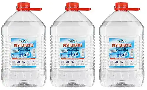 Destilliertes Wasser von Chemica VECARO, 15 Liter in 3 Kanistern