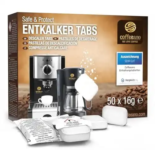 Entkalker für Kaffeevollautomaten – Coffeeano 50 Entkalkungstabletten