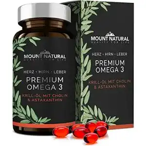 Krillöl Mount Natural 1180mg mit Omega-3 und Astaxanthin