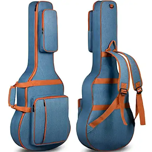 Gitarrentasche Cahaya aus Denim für Akustik- und Konzertgitarren
