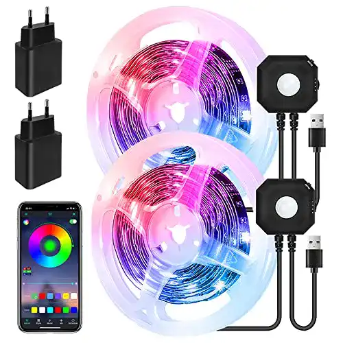 LED-Streifen mit Bewegungsmelder von Houhui – RGB Strip mit APP Steuerung