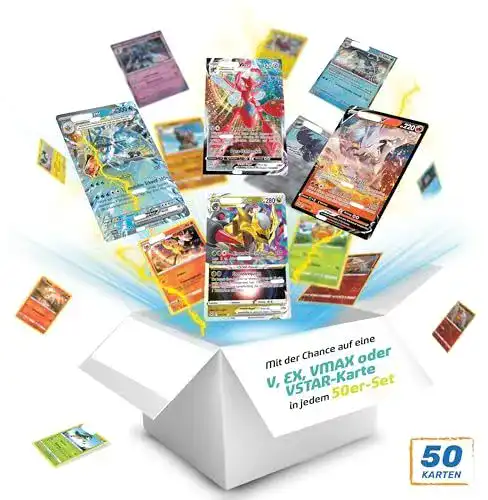 Pokémon Karten Tobostop Original Set mit 50 Sammelkarten