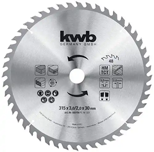 Kreissägeblatt 315 x 30 mm für Bau- und Tischkreissägen