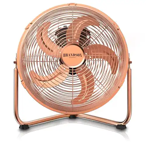 Bodenventilatoren Brandson – Retro Windmaschine in Kupfer