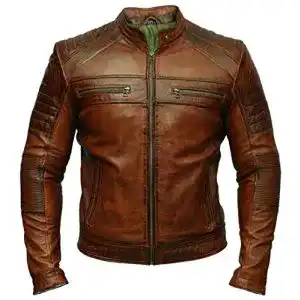 Motorrad-Lederjacke für Herren von Aksah Fashion