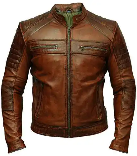 Motorrad-Lederjacke für Herren von Aksah Fashion