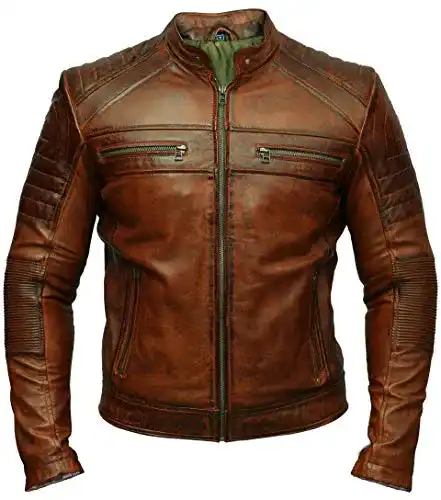 Motorrad-Lederjacke für Herren von Aksah Fashion
