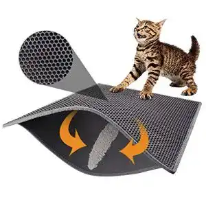 Katzenstreu-Matte Pieviev für Katzenklo – Wabenmuster Design