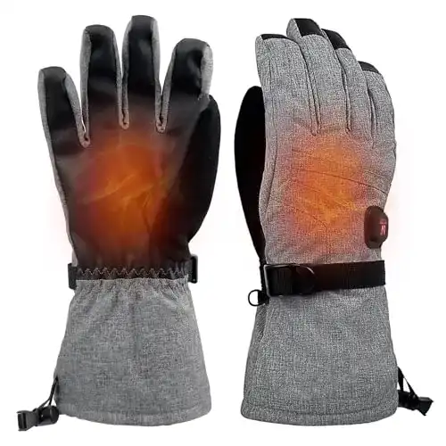 Beheizbare Handschuhe Aroma Season Modell Snow in Grau (Größe L/XL)