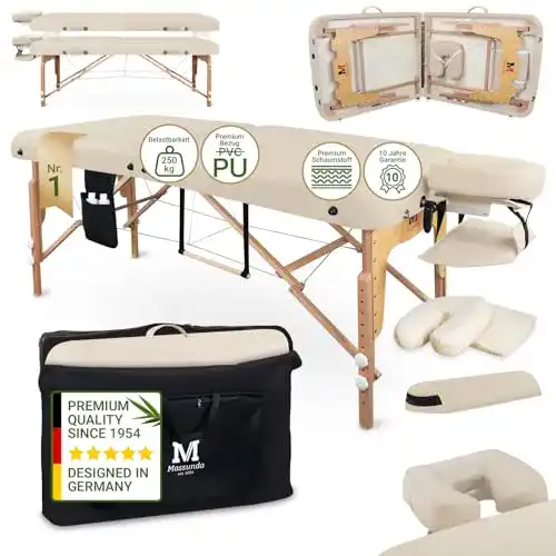 Massageliege Massunda Comfort Deluxe, extra breit und stabil