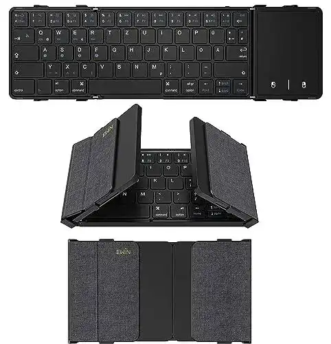 Faltbare Bluetooth-Tastatur Echaar mit Touchpad und tragbarem Design
