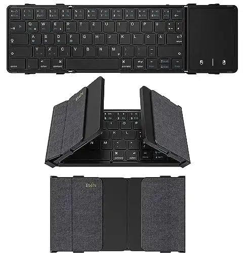 Faltbare Bluetooth-Tastatur Echaar mit Touchpad und tragbarem Design