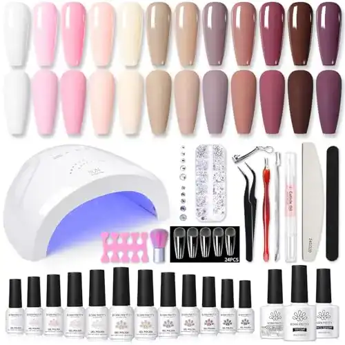 Shellac Starter Set von BORN PRETTY mit 47 Teilen für Gelnägel