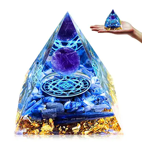 Orgonit-Pyramide Tyuodna mit Edelsteinen für Meditation und Heilung