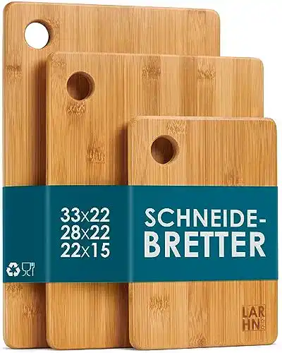 Bambus-Schneidebrett Larhn im 3er Set – 3 verschiedene Größen