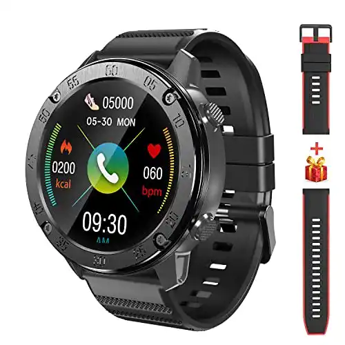 Smartwatch bis 200 Euro – IOWODO Herren Fitnessuhr mit 1,3 Zoll Farbdisplay
