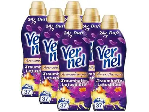 Vernel Aromatherapie Weichspüler mit Lotusblüte, 6x
