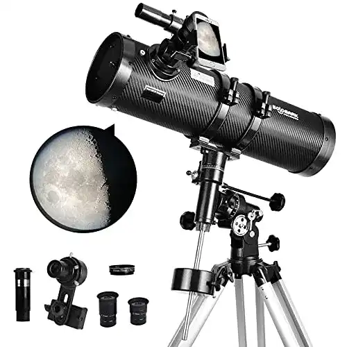 Solomark Spiegelteleskop 130EQ Newton-Reflektor mit Zubehör