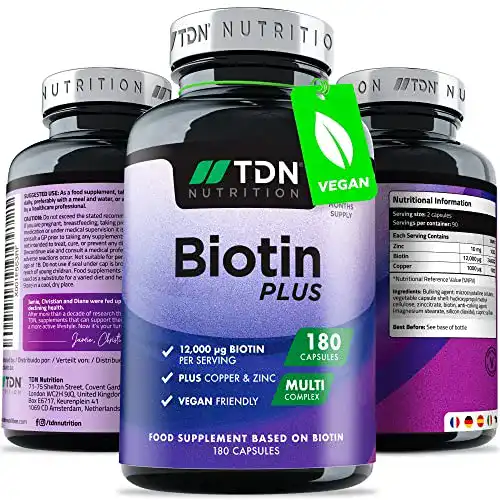 Biotin Hochdosiert 12000µg pro Portion für optimale Nährstoffaufnahme
