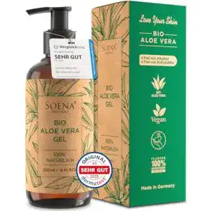 Aloe Vera Gel Soena Bio, Vegan, mit Purem Blattsaft
