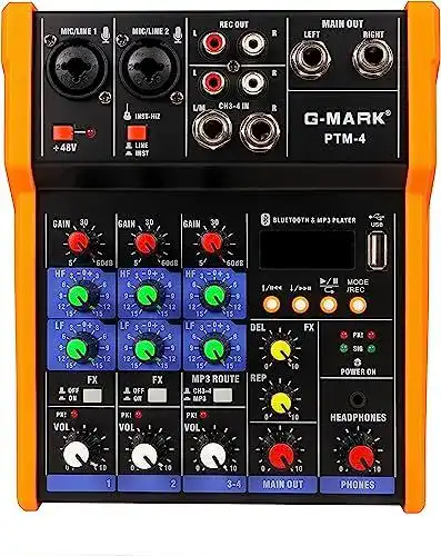Mini Mischpult G-Mark Analog Mixer 4 Kanal für Audio Anwendungen