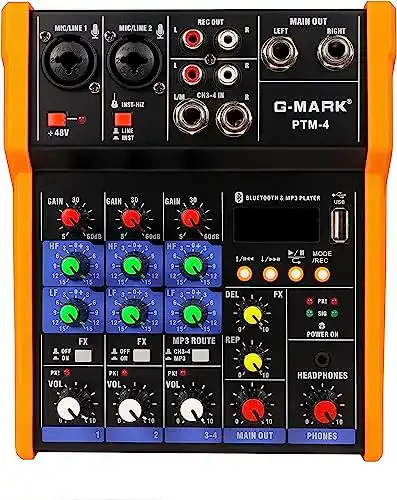 Mini Mischpult G-Mark Analog Mixer 4 Kanal für Audio Anwendungen