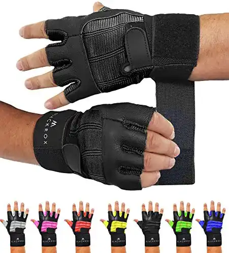Fitnesshandschuhe aus Leder von BLACKROX Strapazierfähige Qualität