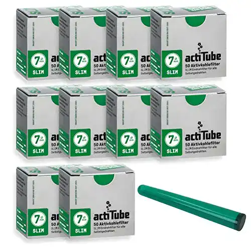 Aktivkohlefilter actiTube Slim 7mm, 10 x 50er Schachtel