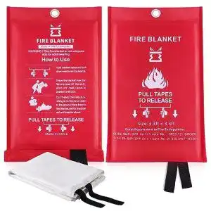 Löschdecke Kitosun für Küchen und Garagen – Glasfaser Brandschutzdecke