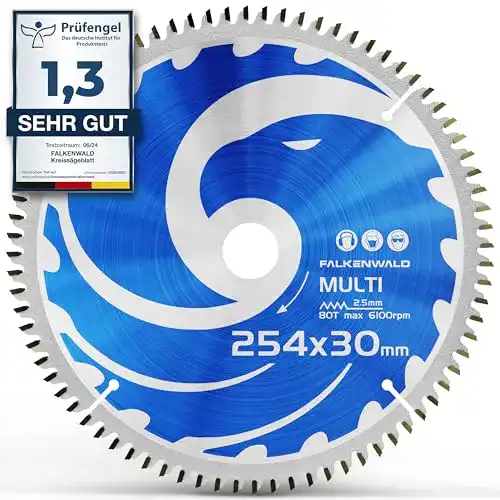 Kreissägeblatt 254 x 30 mm für Holz, Metall und Aluminium