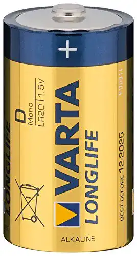 D-Batterien Varta 1,5V Zink-Kohle Mono im 6er Pack