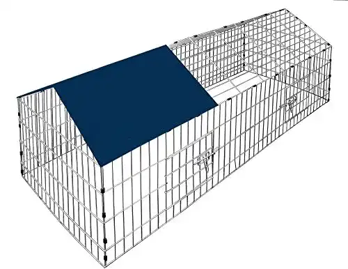Freilaufgehege Cadoca 180x75x75 cm mit Sonnenschutz für Kleintiere