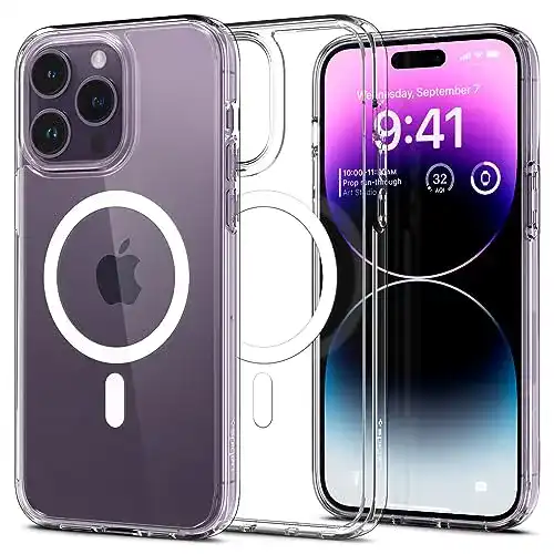 iPhone 14 Pro Hülle MagSafe Spigen Ultra Hybrid transparent