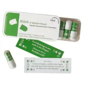 Scherztabletten Glück in kleinen Dosen, 7 Kapseln