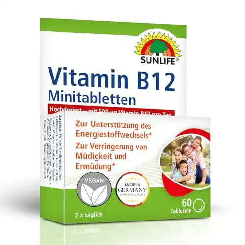 Vitamin B12 Mini-Tabletten von Sunlife, 60 Stück