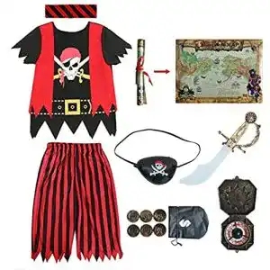 Piratenkostüm für Kinder Rollenspiel-Set für Jungen