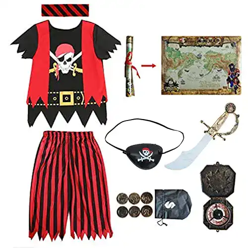 Piratenkostüm für Kinder Rollenspiel-Set für Jungen