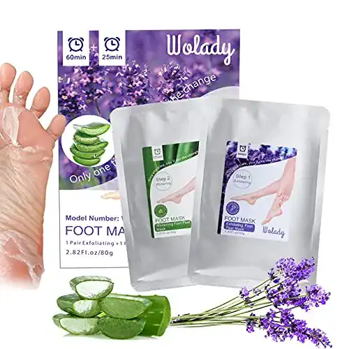 Fußmaske Wolady Fuss Peeling Maske 2 Paar Exfoliating Socken