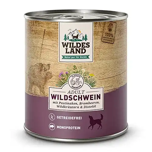 Glutenfreies Hundefutter Wildes Land Adult Wildschwein 24x800g