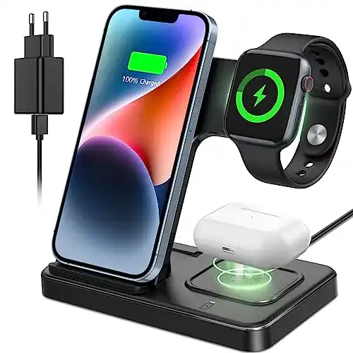 CAVN 3-in-1 kabelloses Ladegerät für iPhone, AirPods und Apple Watch