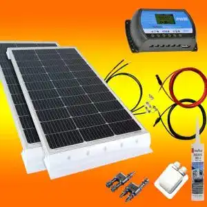Solaranlage für Wohnmobile von bau-tech Solarenergie 200 Watt